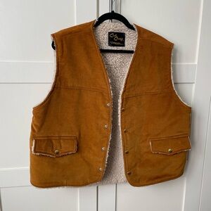 Vintage Tan Sherpa Vest